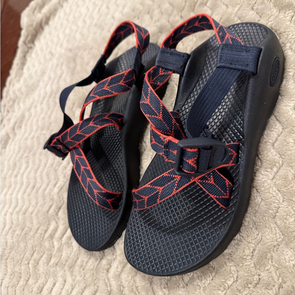 Red and Black Strappy Sandals